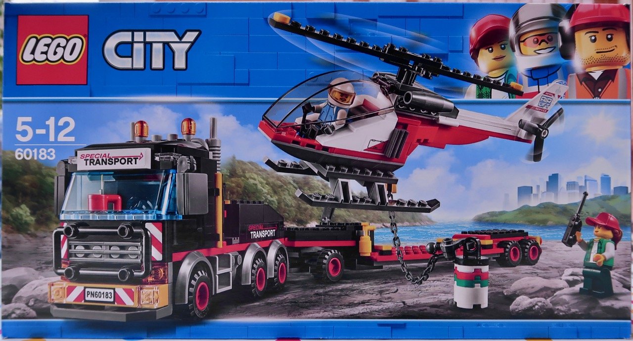 Lego truck best sale trailer helicopter