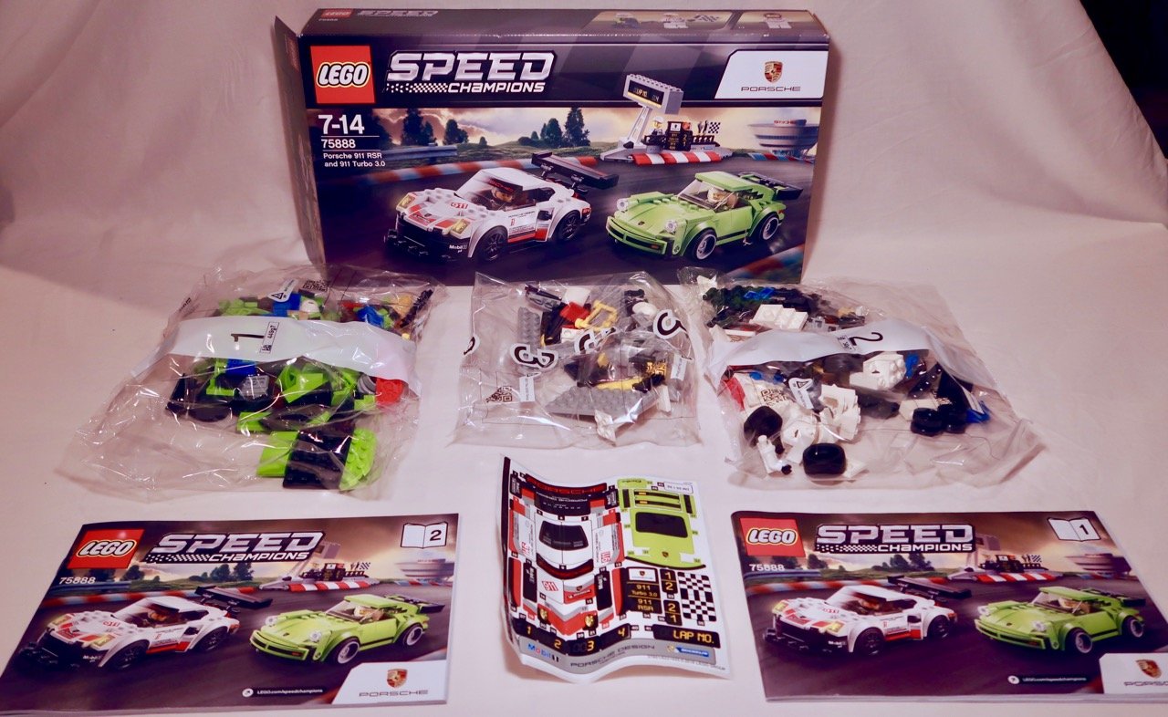 LEGO Speed Champions Porsche 911 RSR and 911 Turbo 3 Set 75888 - US