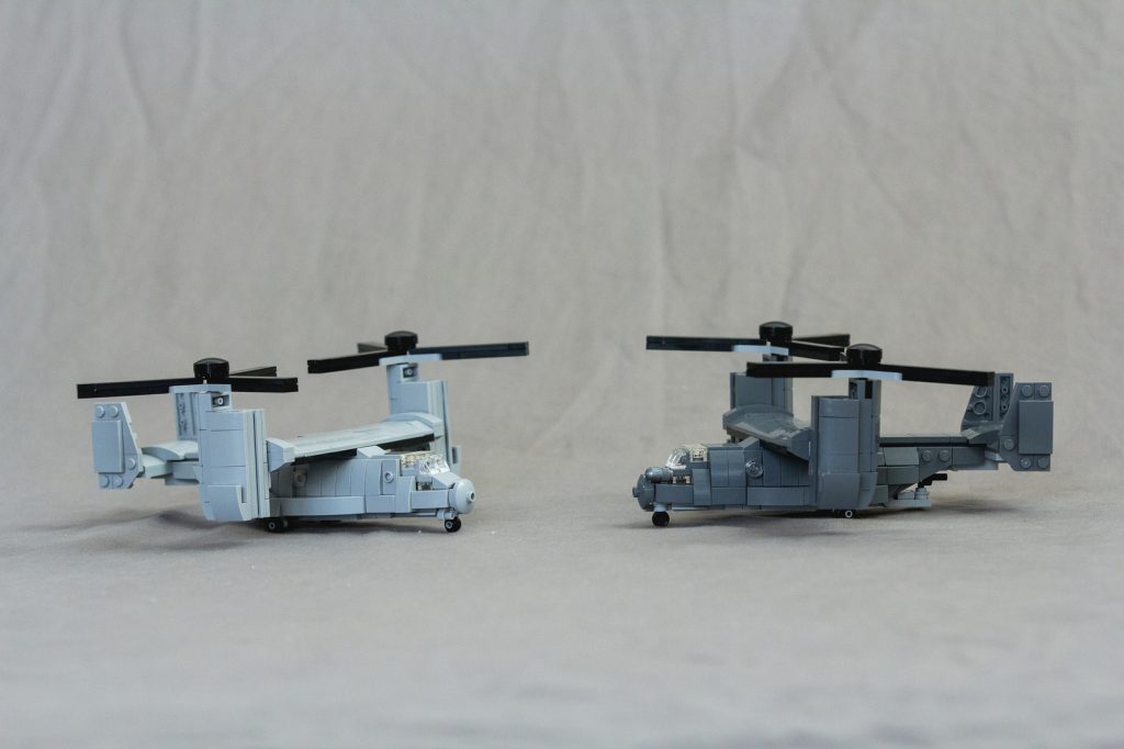 LEGO CV-22 and MV-22 Ospreys