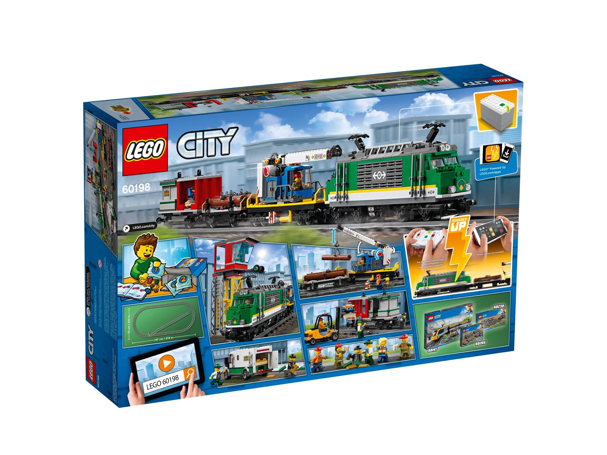 LEGO city cargo train 2018 (set 60198) box back
