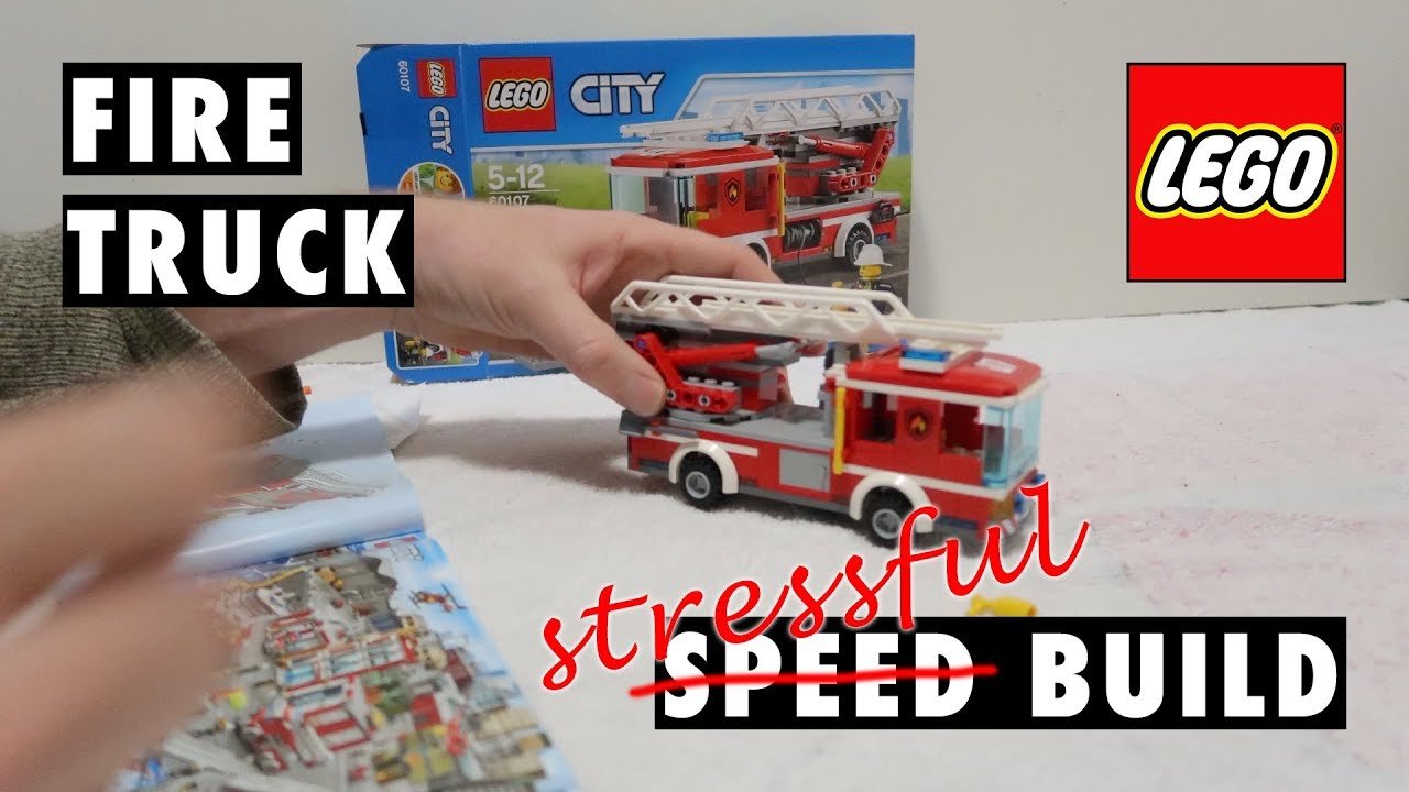 When a LEGO Speed Build is stressful! Building the LEGO City Fire Truck with a 3yr old! (60107)