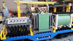 LEGO City Train Custom Cargo MOCs - Power Transformer off angle